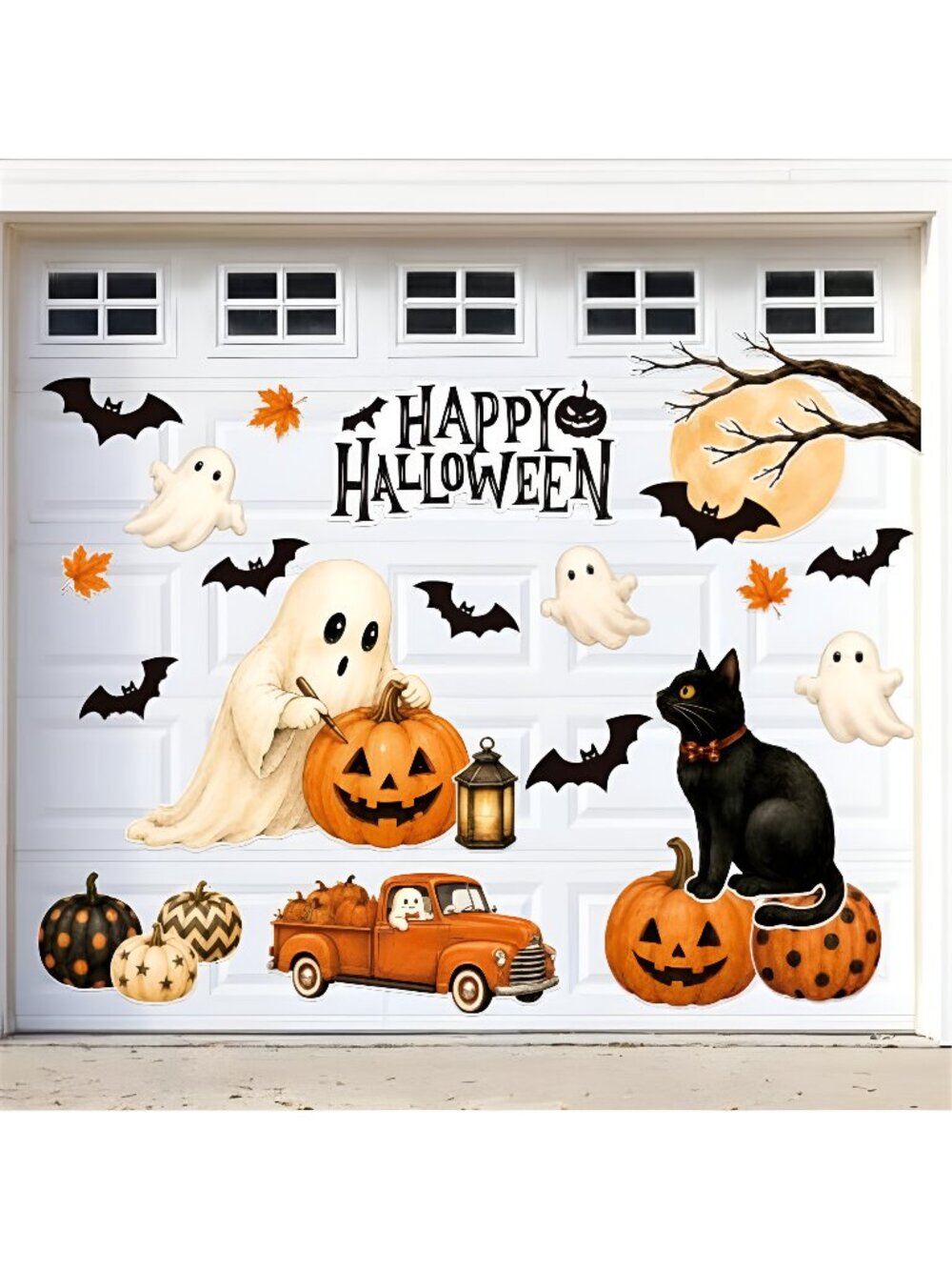 26Pcs Halloween Garage Door Decorations Magnets Ghosts Magnetic Decor